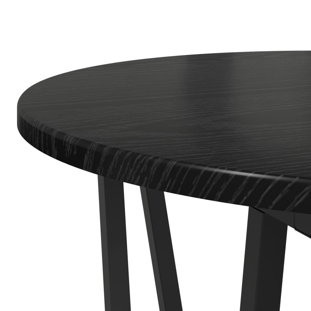 Produktbild för Sidobordsset 2 pcs Svart Ek