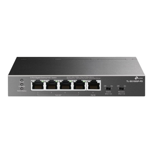 TP-LINK TP-Link TL-SG1005P-PD V1 - switch - 5 portar - ohanterad