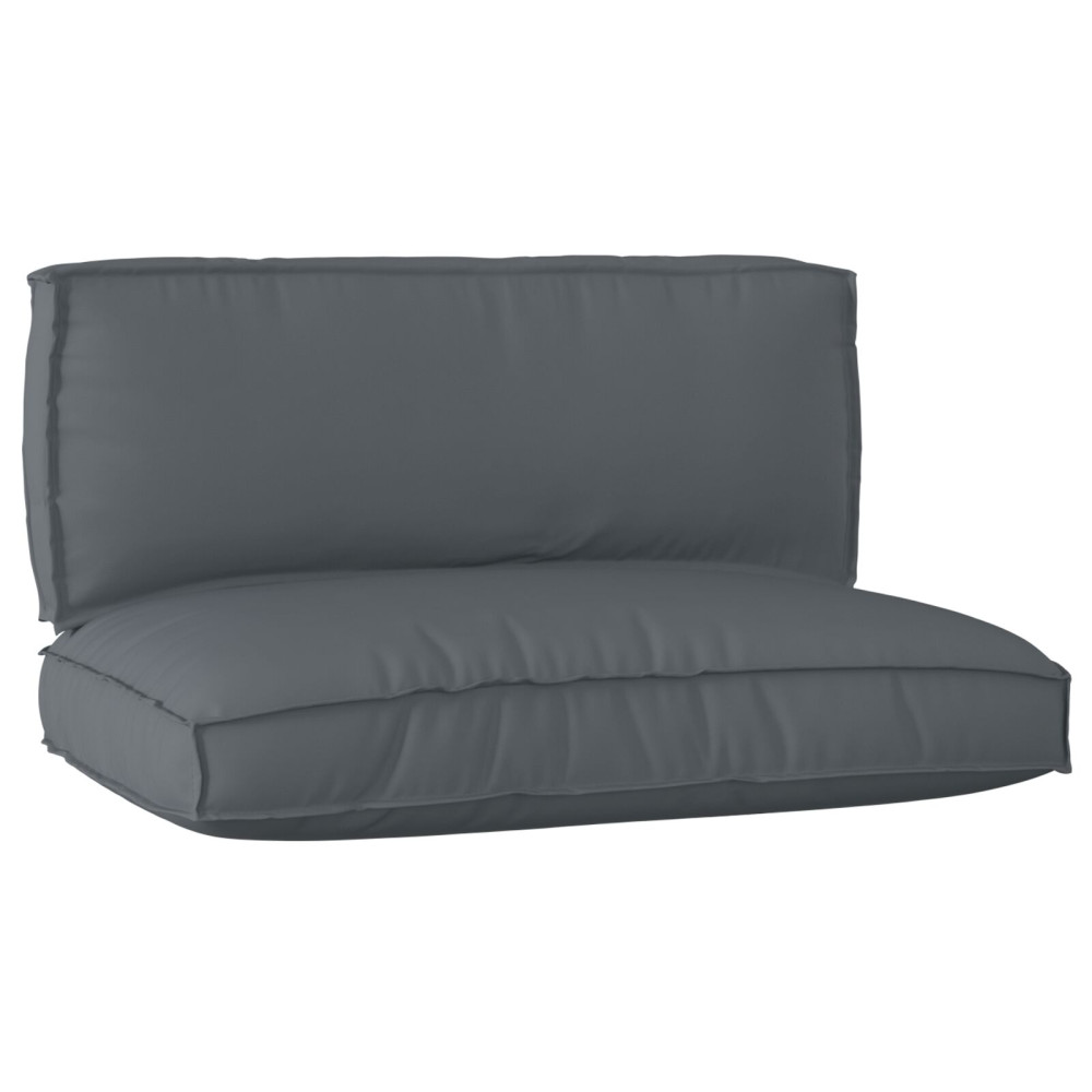 Produktbild för Pallkuddset 2 pcs Antracit Oxford Tyg