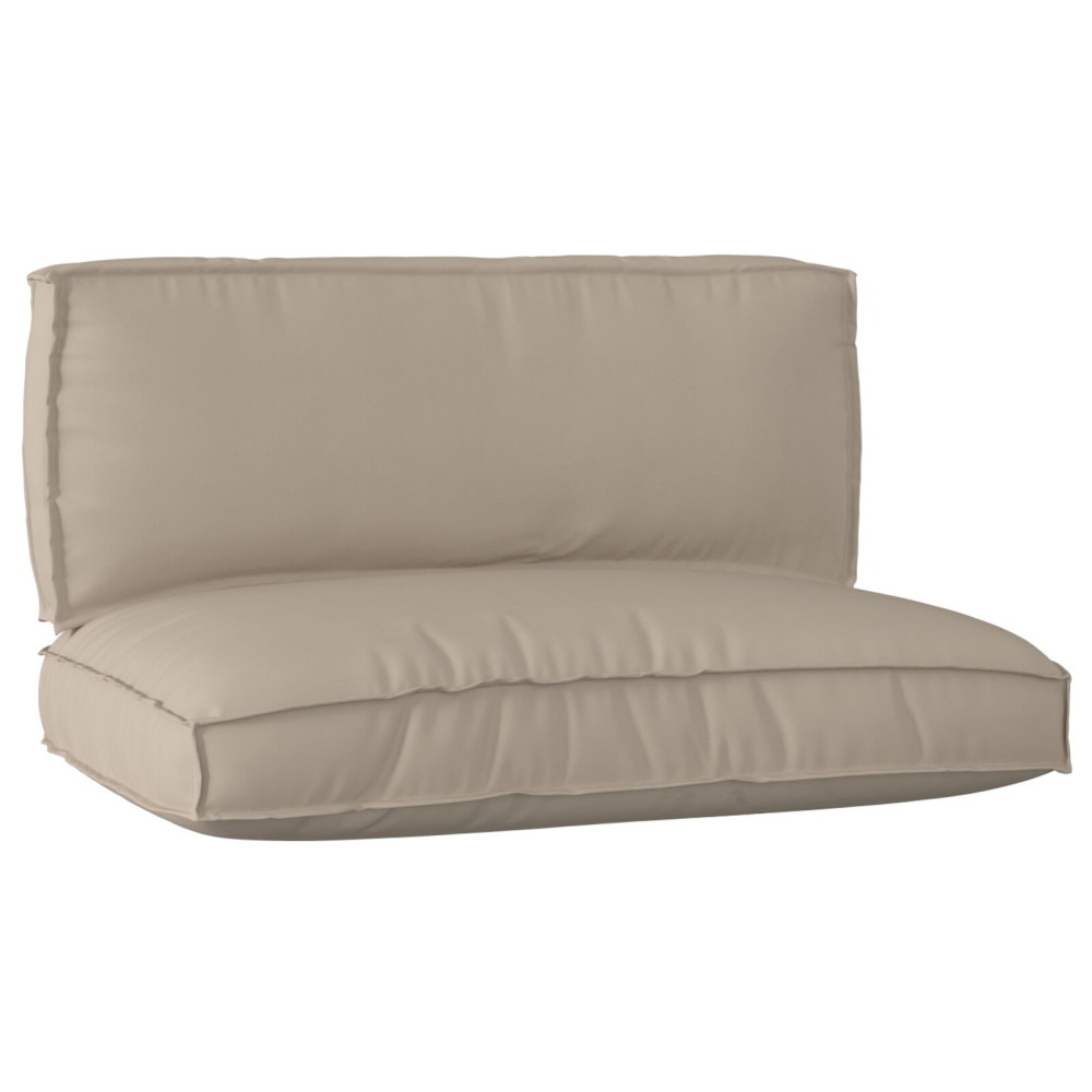 Produktbild för Pallkuddset 2 pcs Taupe Oxford Tyg