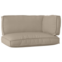 Produktbild för Pallkuddset 3 pcs Taupe Oxford Tyg