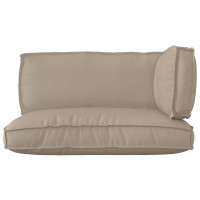 Produktbild för Pallkuddset 3 pcs Taupe Oxford Tyg