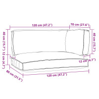 Produktbild för Pallkuddset 3 pcs Taupe Oxford Tyg