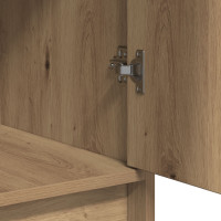 Produktbild för Smyckebord med spegelbelysning 3 pcs Brun Konstruerat trä