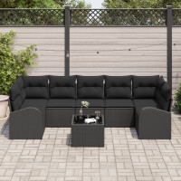 Produktbild för Trädgårdsoffset Svart 55 x 55 x 37 cm konstrotting