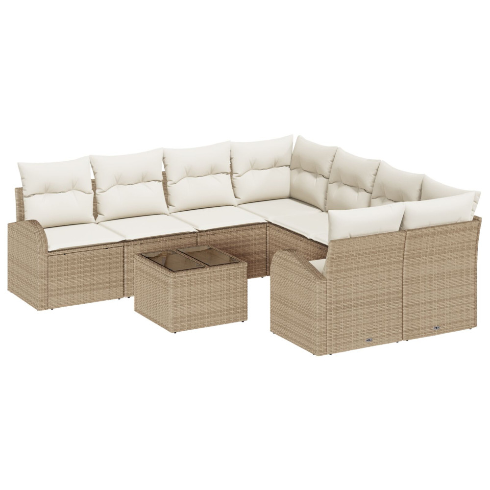Produktbild för Trädgårdsoffset Beige 55 x 55 x 37 cm konstrotting