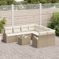 Produktbild för Trädgårdsoffset Beige 55 x 55 x 37 cm konstrotting