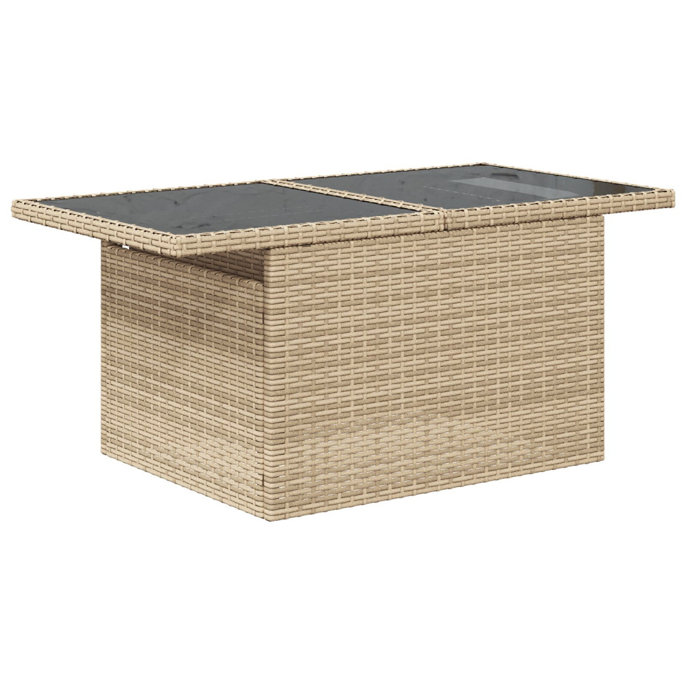 Produktbild för Trädgårdsoffset 8 pcs Beige och gräddfärgad konstrotting