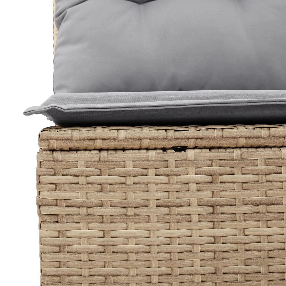 Produktbild för Soffset med kudde 7 pcs Beige och Ljusgrå konstrotting