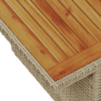 Produktbild för Trädgårdsoffset med kudde 5 pcs Beige och Ljusgrå konstrotting