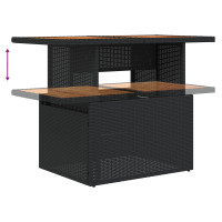 Produktbild för Trädgårdsoffset med kudde 8 pcs Svart och gräddvit