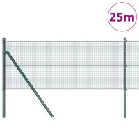 Produktbild för Svetsat trådgaller markfäste 25 x 0,5 m PVC-belagda stål Grön