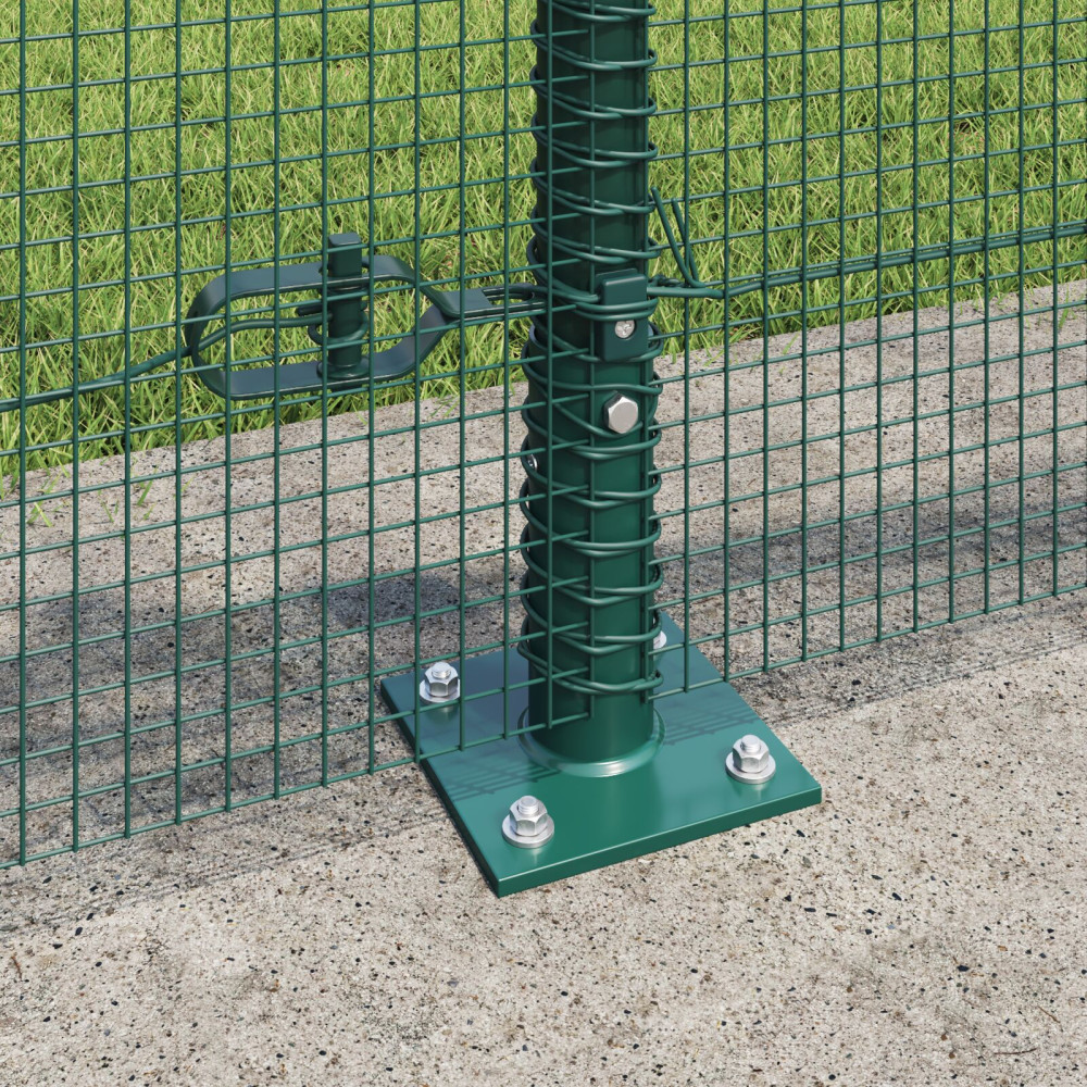 Produktbild för Svetsat Stålstaket med Betongbas 25 x 0,5 m PVC-belagda stål