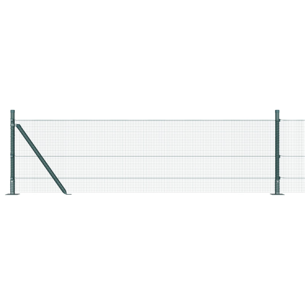 Produktbild för Svetsat Stålstaket med Betongbas 25 x 0,5 m PVC-belagda stål