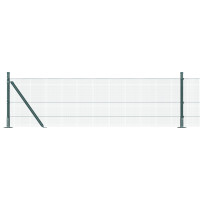 Produktbild för Svetsat Stålstaket med Betongbas 25 x 0,5 m PVC-belagda stål