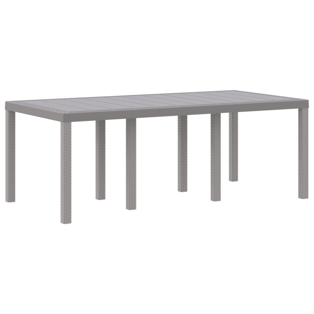 Produktbild för Trädgårdsmöbelset 9 pcs Ljusgrå Polypropylen