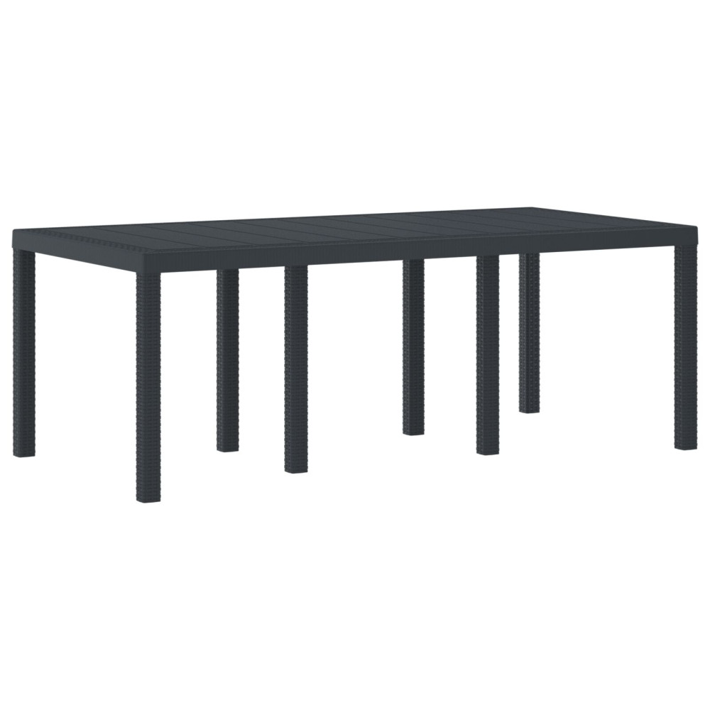 Produktbild för Trädgårdsmöbelset 7 pcs Antracit Polypropylen