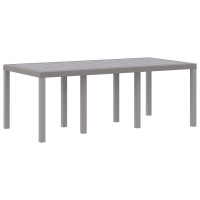 Produktbild för Trädgårdsmöbelset 7 pcs Ljusgrå Polypropylen