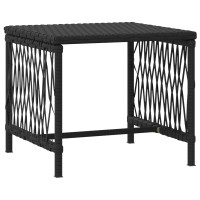 Produktbild för Solstol 3 pcs Svart och krämvit 55 x 200 x 92 cm konstrotting