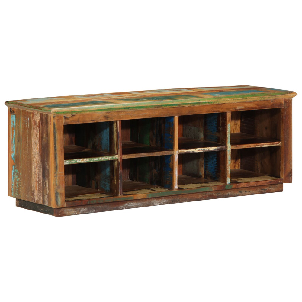 Produktbild för Skoskåp med hylla Brun 110 x 35 x 40 cm Solid återvunnen trä