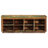 Produktbild för Skoskåp med hylla Brun 110 x 35 x 40 cm Solid återvunnen trä