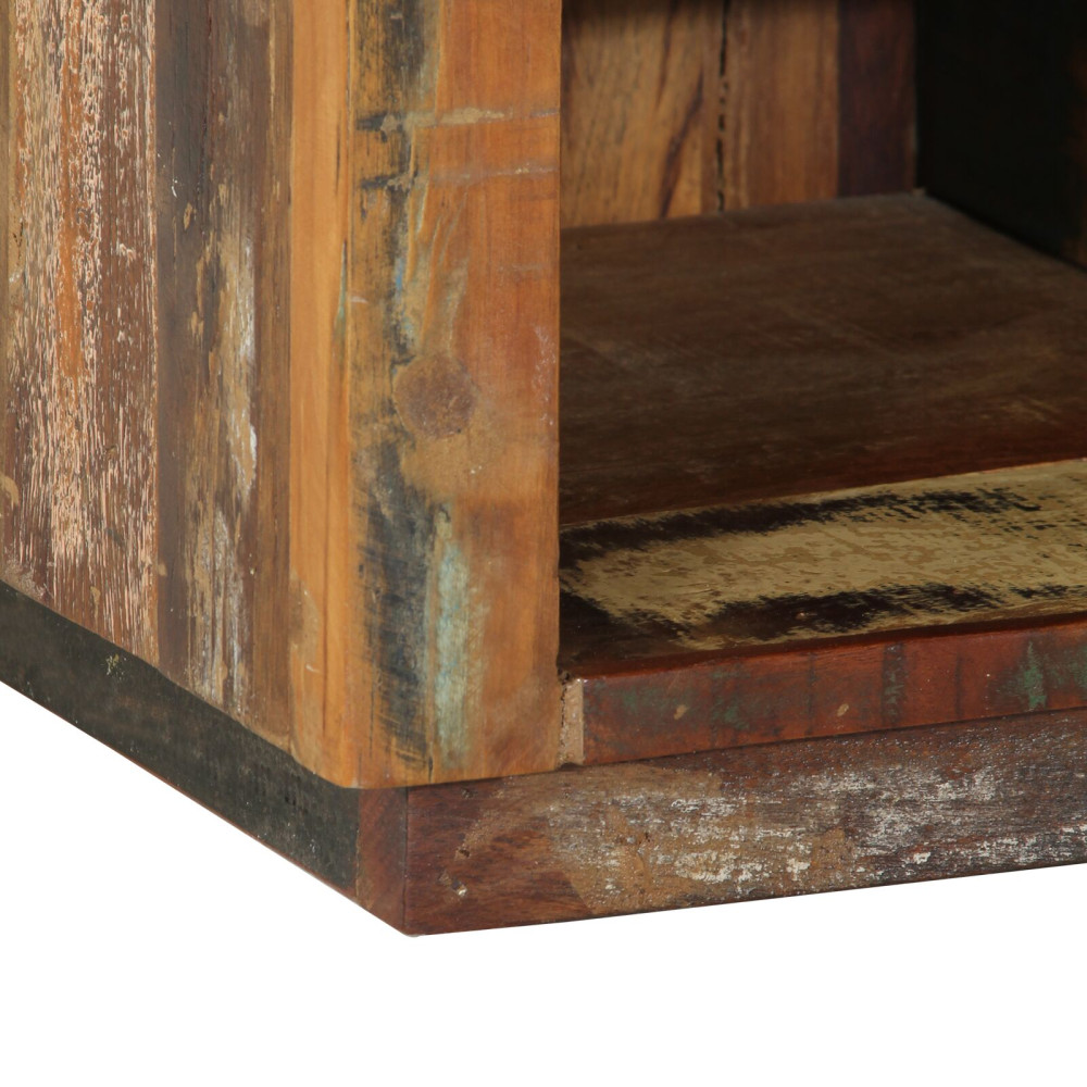 Produktbild för Skoskåp med hylla Brun 110 x 35 x 40 cm Solid återvunnen trä