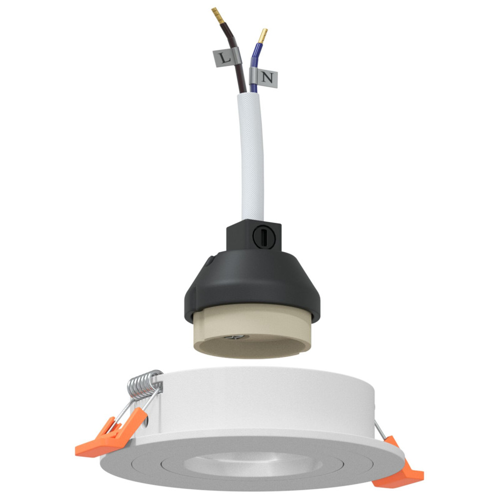 Produktbild för Spotlight 6 pcs Vit 9 x 9 x 2 cm Aluminium