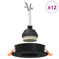 Produktbild för Spotlight 12 pcs Svart 9 x 9 x 2 cm Aluminium