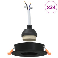 Produktbild för Spotlight 24 pcs Svart 9 x 9 x 2 cm Aluminium