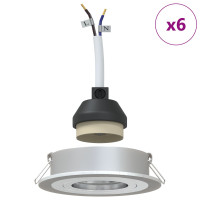 Produktbild för Spotlight 6 pcs Silver 9 x 9 x 2 cm Aluminium