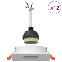 Produktbild för Spotlight 12 pcs Vit 9 x 9 x 2 cm Aluminium
