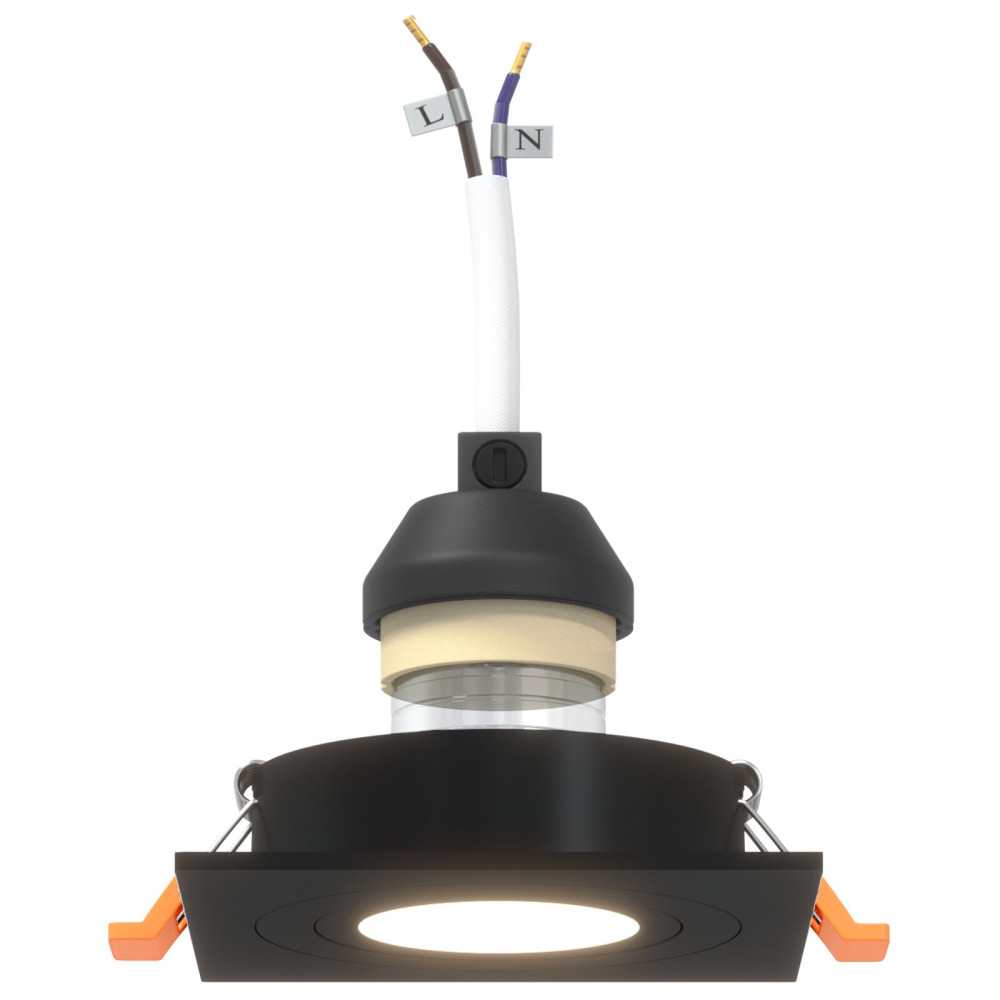 Produktbild för Spotlight 12 pcs Svart 9 x 9 x 2 cm Aluminium
