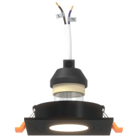 Produktbild för Spotlight 12 pcs Svart 9 x 9 x 2 cm Aluminium