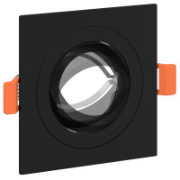 Produktbild för Spotlight 24 pcs Svart 9 x 9 x 2 cm Aluminium