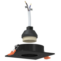 Produktbild för Spotlight 24 pcs Svart 9 x 9 x 2 cm Aluminium