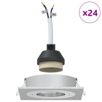 Produktbild för Spotlight 24 pcs Silver 9 x 9 x 2 cm Aluminium