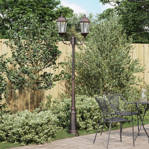 vidaXL Trädgårdsbelysning Brons 68 x 20 x 235 cm Aluminium och glas