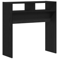 Produktbild för Konsolbord Svart Ek 78 x 30 x 80 cm Konstruerat trä