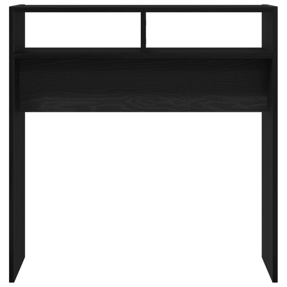 Produktbild för Konsolbord Svart Ek 78 x 30 x 80 cm Konstruerat trä