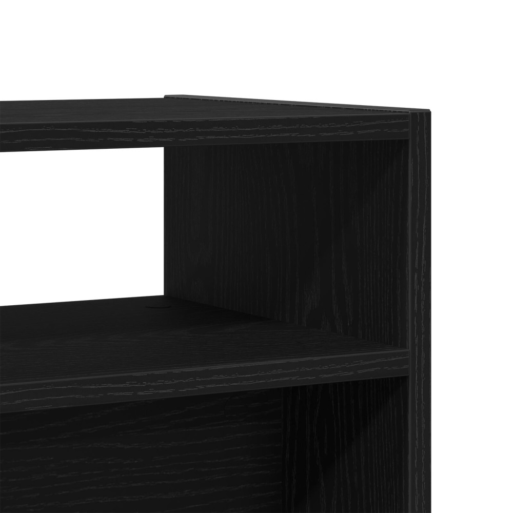 Produktbild för Konsolbord Svart Ek 78 x 30 x 80 cm Konstruerat trä