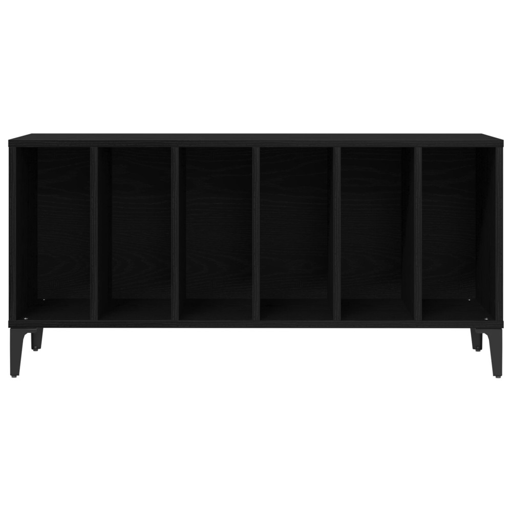 Produktbild för Skivskåp med hylla Svart Ek 100 x 38 x 48 cm Konstruerat trä