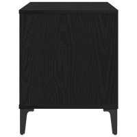 Produktbild för Skivskåp med hylla Svart Ek 100 x 38 x 48 cm Konstruerat trä