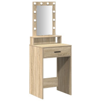 Produktbild för Smyckebord med låda Brun 50 x 41 x 140 cm Konstruerat trä