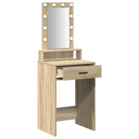 Produktbild för Smyckebord med låda Brun 50 x 41 x 140 cm Konstruerat trä