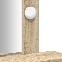 Produktbild för Smyckebord med låda Brun 50 x 41 x 140 cm Konstruerat trä