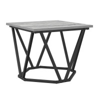 Produktbild för Kaffeebord 3 pcs Grå Sonoma Konstruerat trä och stål