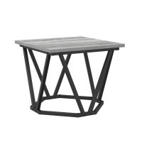 Produktbild för Kaffeebord 3 pcs Grå Sonoma Konstruerat trä och stål