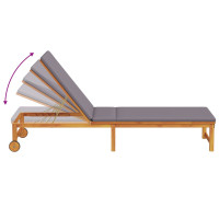 Produktbild för Solstol Reclining 2 pcs Brun 202 x 53 x 89 cm Massivt Akaciaträ