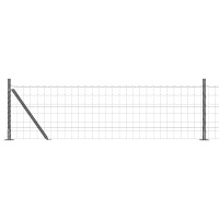 Produktbild för Utomhus Euro Staket med Betongbas 25 x 0,6 m PVC-belagda stål
