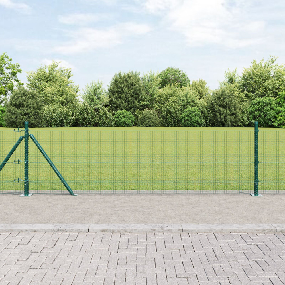 Produktbild för Svetsat Stålstaket med Betongbas 100 x 0,5 m (B x H)